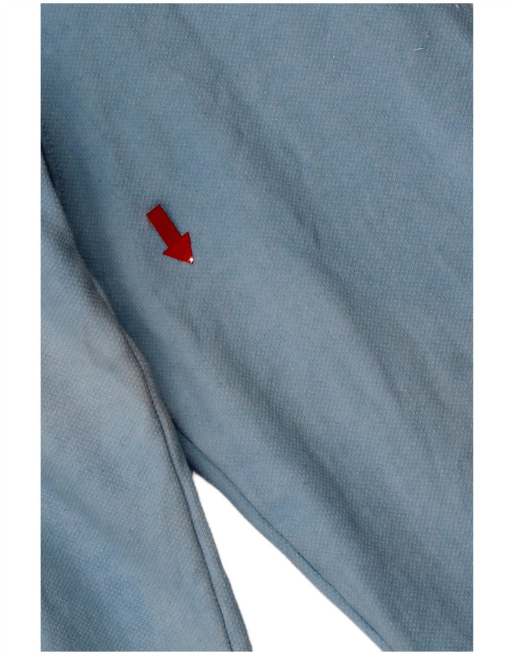 Crew Clothing Herren-Sweatshirt mit Reißverschluss am Hals, mittelblaue Baumwolle