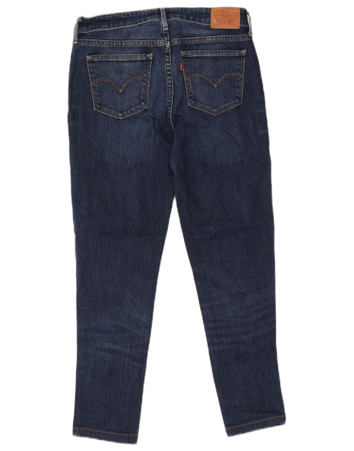 Levi's Damen 714 Straight Jeans W28 L26 Marineblaue Baumwolle