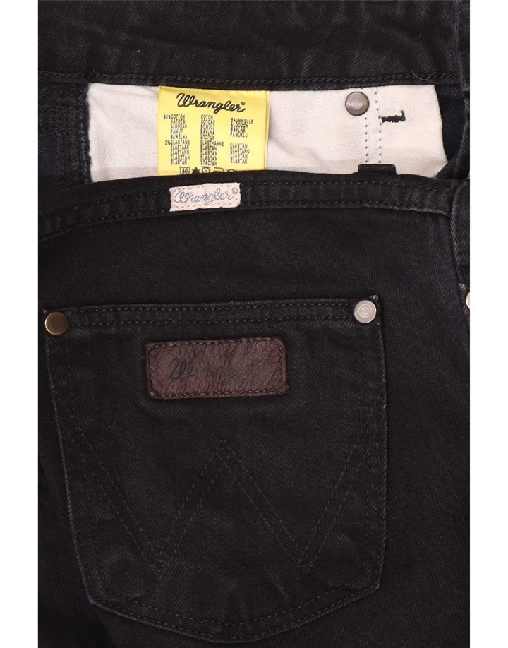 Wrangler Damen Iris Straight Jeans W30 L30 Schwarze Baumwolle
