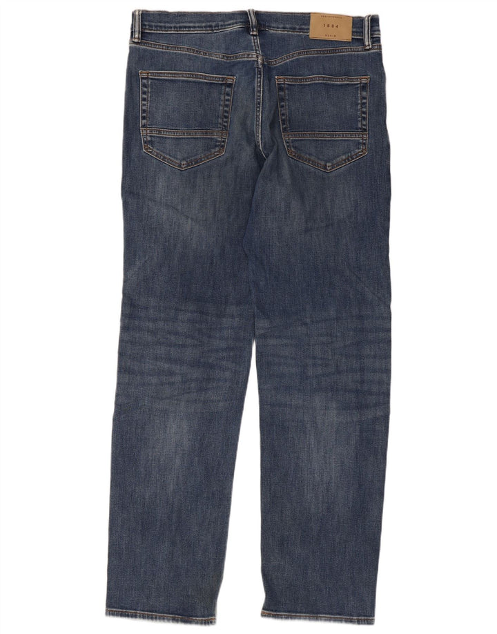 Marks & Spencer Herren Straight Jeans W34 L31 Blaue Baumwolle