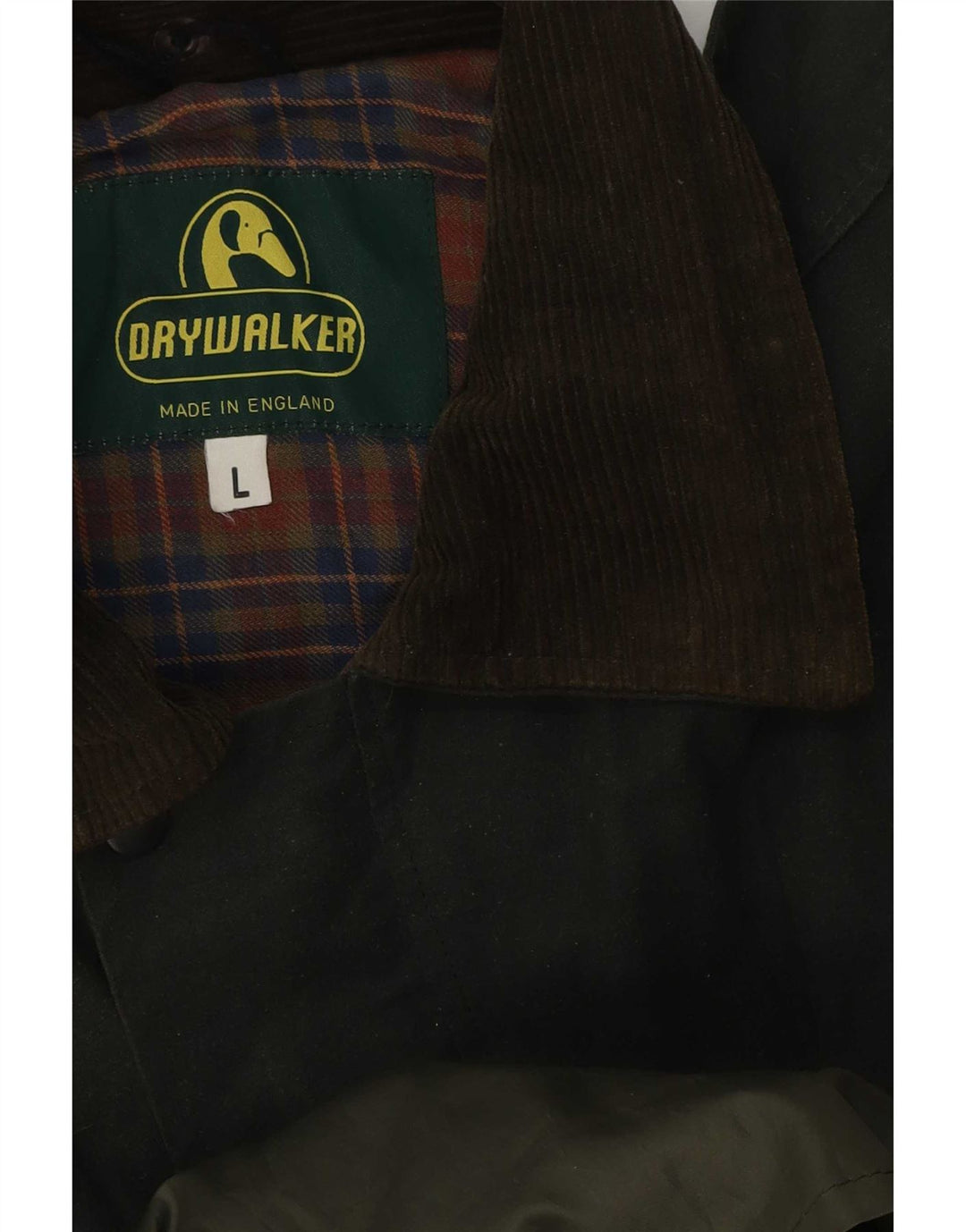 Vintage Herrenjacke aus gewachster Baumwolle UK 40 Large Grün