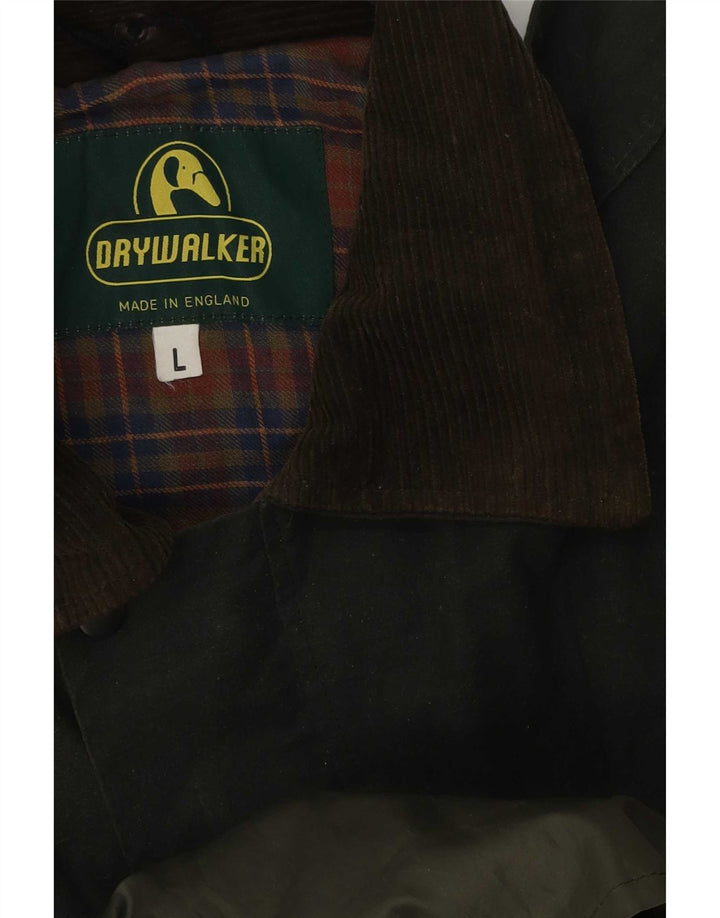 Vintage Herrenjacke aus gewachster Baumwolle UK 40 Large Grün