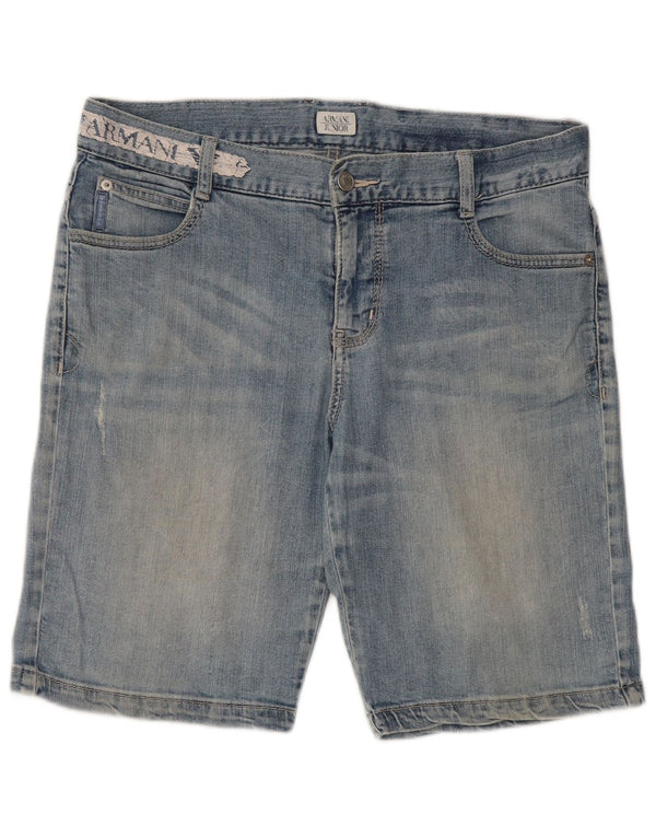 Armani Jungen-Jeansshorts, 15–16 Jahre, W34, blaue Baumwolle