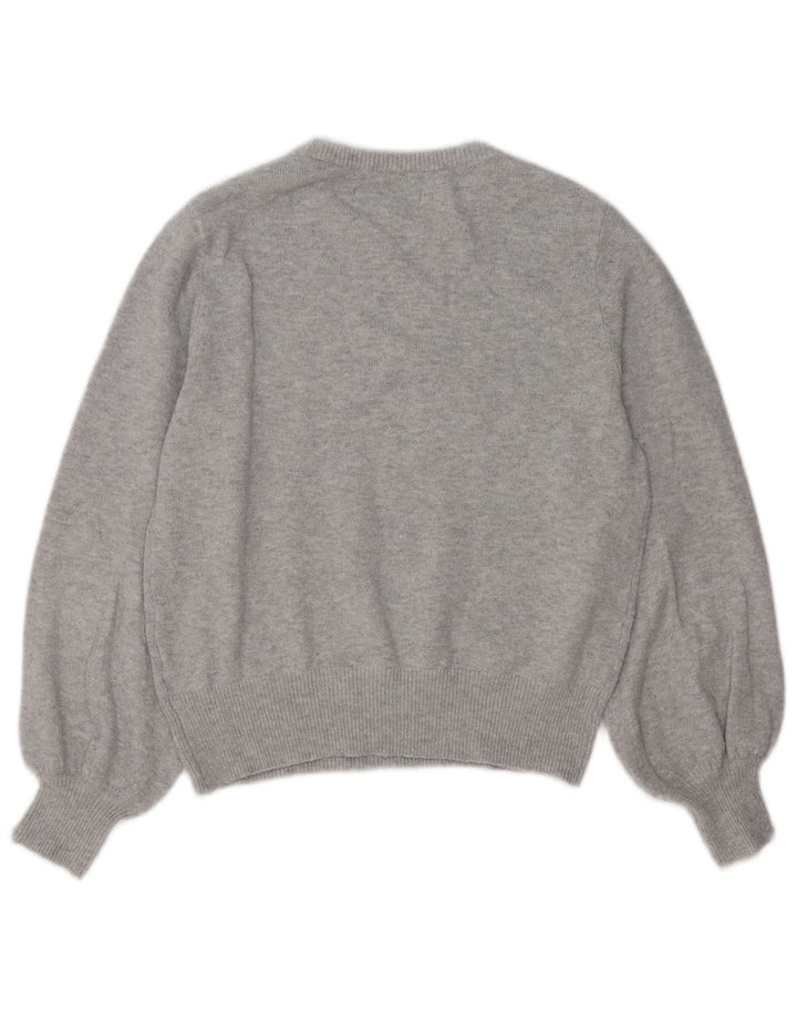 JACK WILLS Damen-Pullover, übergroß, Rundhalsausschnitt, Gr. 8, Grau
