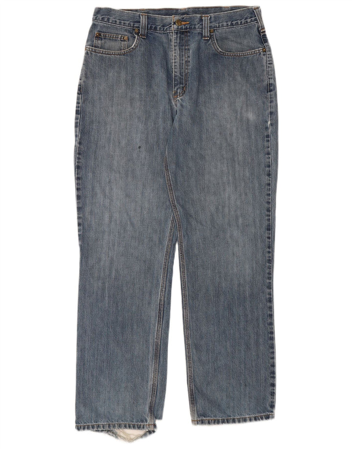 Carhartt Herren Straight Jeans W36 L32 Blaue Baumwolle