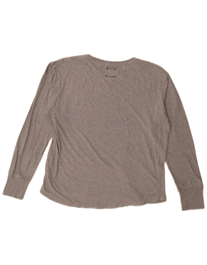 Champion Damen-Oversize-Oberteil, langärmlig, UK 10, Größe S, Grau, Baumwolle