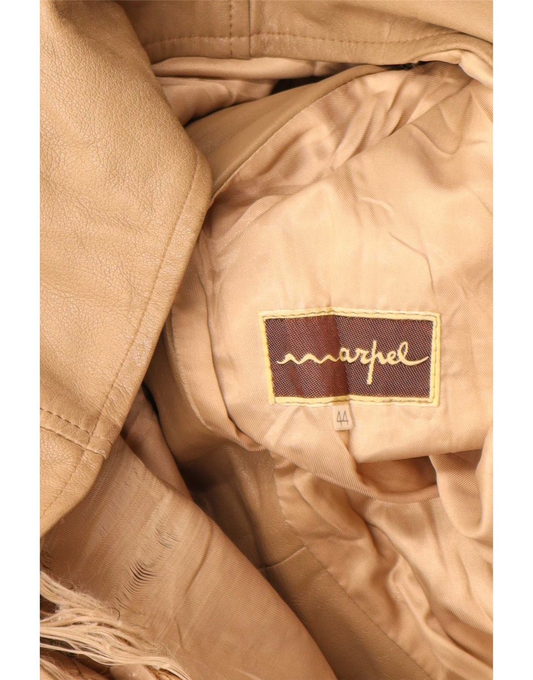 Marpel Damen Lederjacke IT 44 Mittelbraun