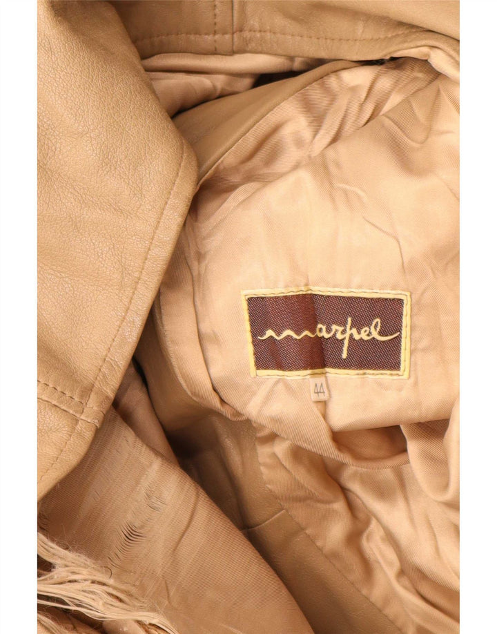 Marpel Damen Lederjacke IT 44 Mittelbraun