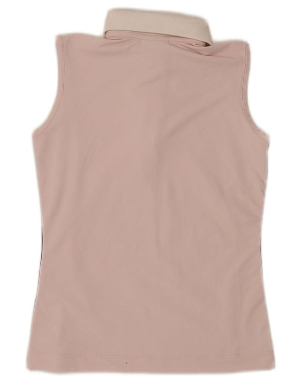 Chervo Damen Ärmelloses Poloshirt IT 42 Medium Pink Colourblock Sports