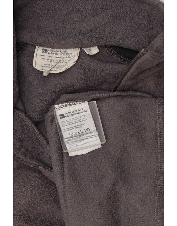 Mountain Warehouse Herren-Fleecepullover mit Reißverschluss am Kragen, Mittelgrau, Farbblock