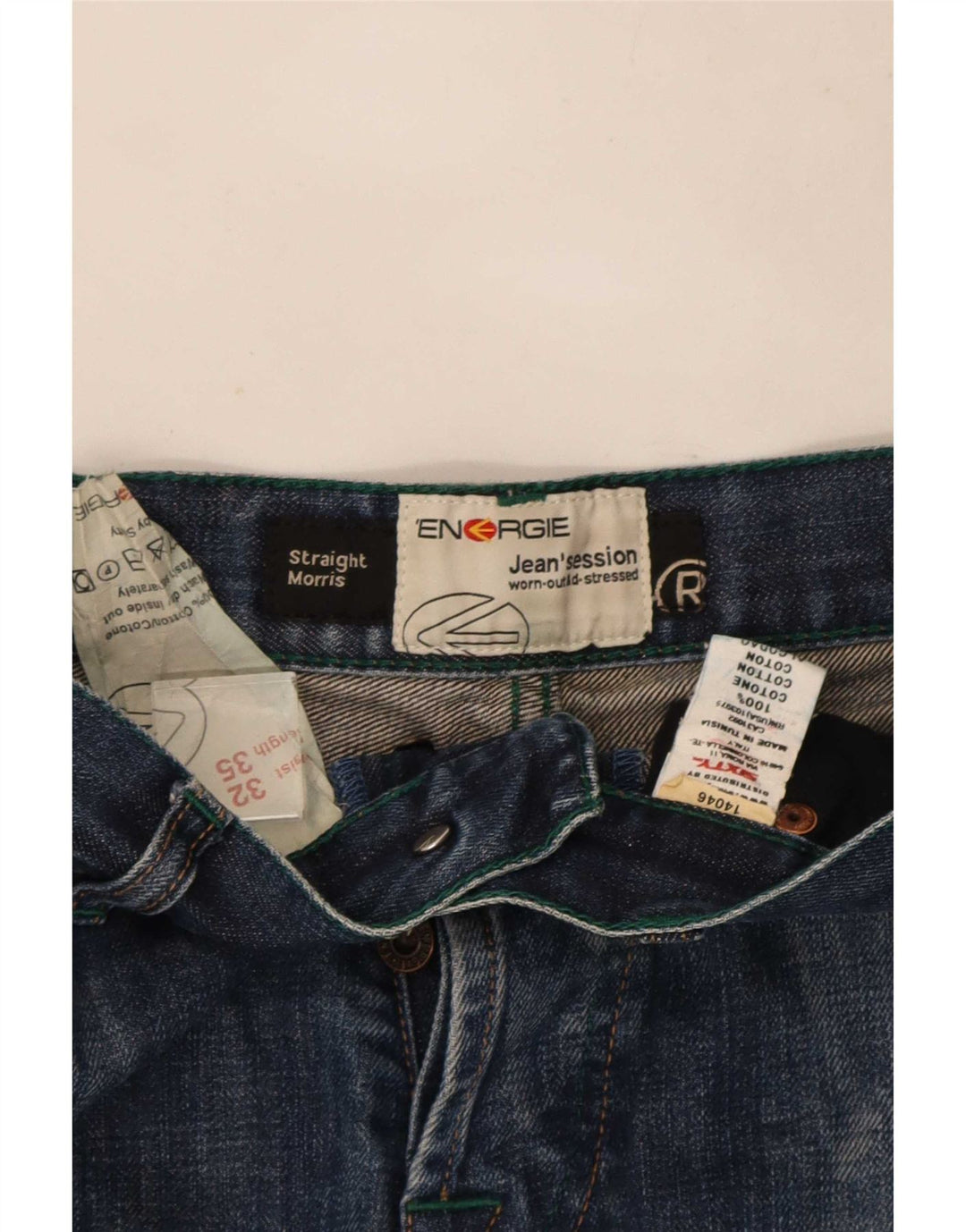 Energie Herren Morris Straight Jeans W32 L32 Blaue Baumwolle