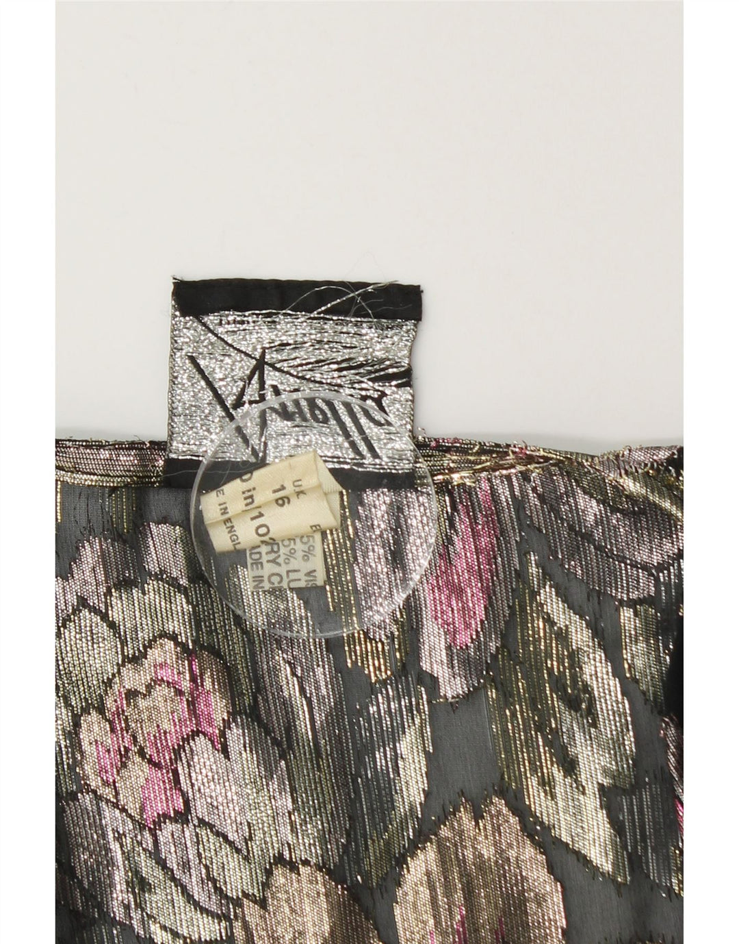 ARELLA Damen Crop Cardigan Top UK 16 Großes mehrfarbiges Blumenmuster