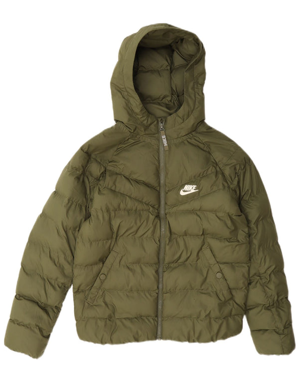 Nike Jungen-Jacke mit Kapuze, gepolstert, 10–11 Jahre, Mittel-Khaki, Polyester