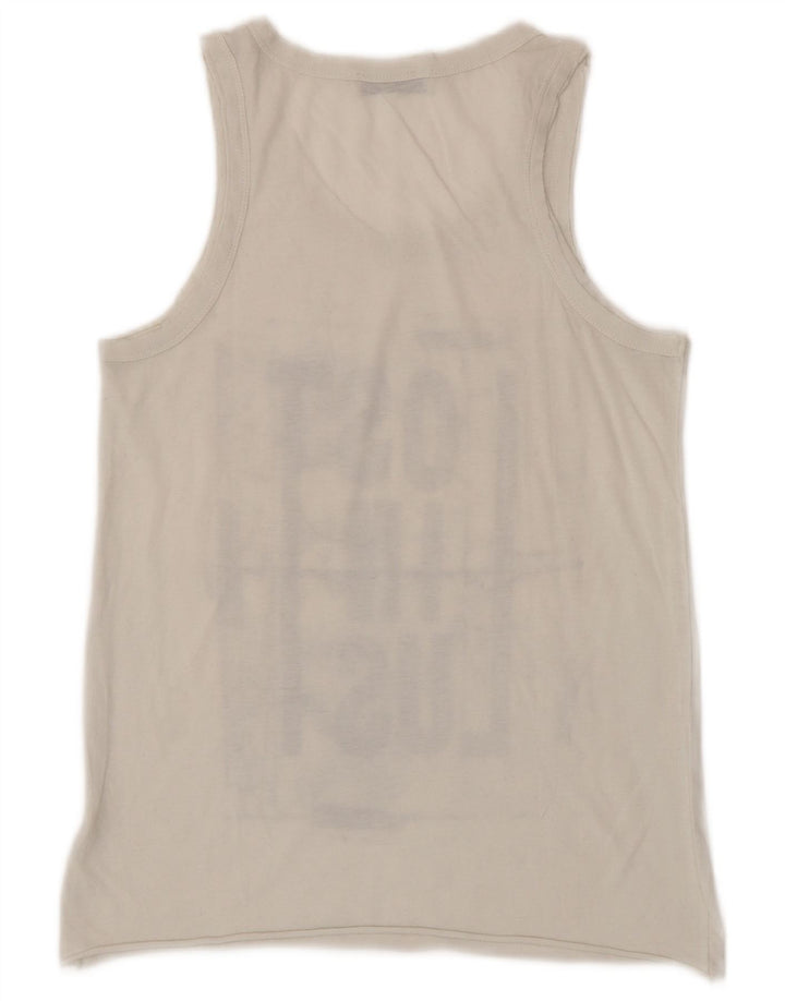 DIESEL Damen Grafik-Weste Top UK 10 Small Weiß