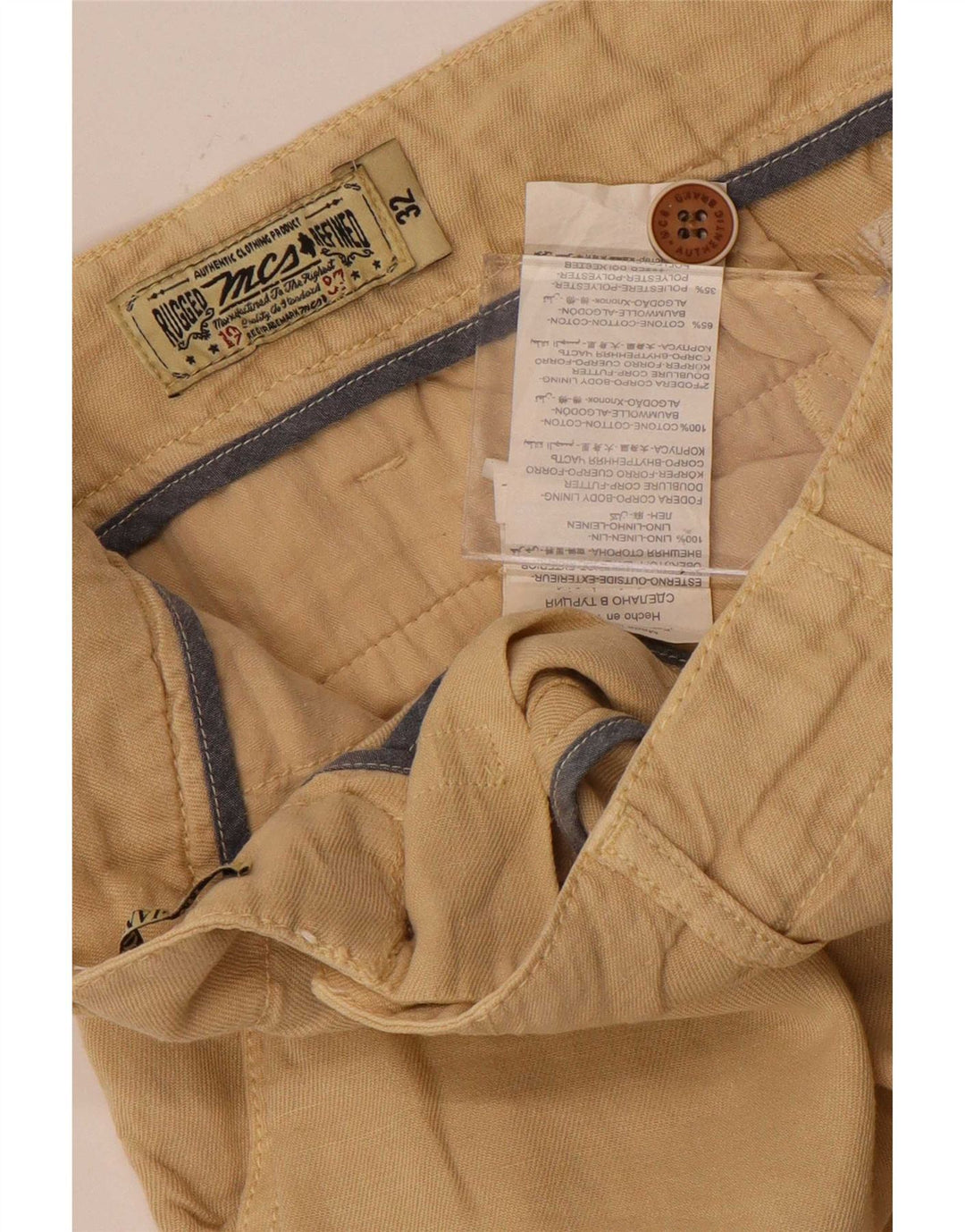 Marlboro Classics Herren-Chinoshorts, W32, mittelbeige Baumwolle