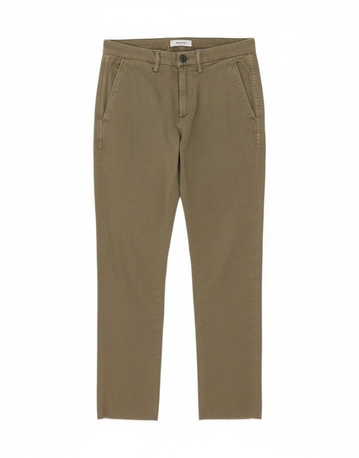 DONDUP Womens Slim Chino Trousers W30 L28 Khaki Vintage Dondup and Second-Hand Dondup from Messina Hembry 