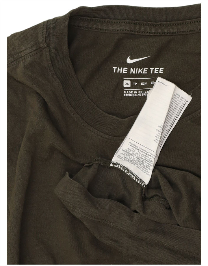 Nike Herren T-Shirt Top XS Khaki Baumwolle