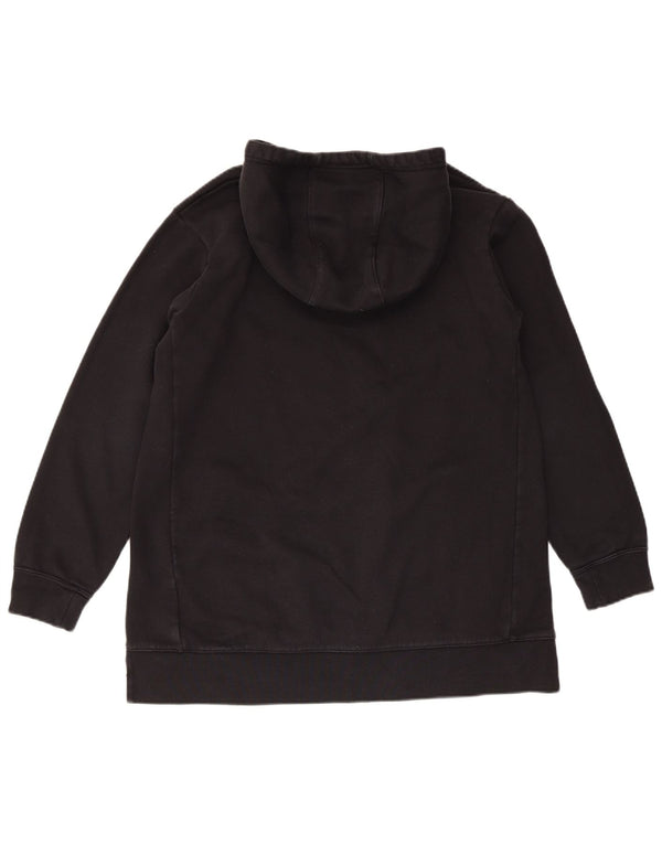Nike Mädchen-Pulloverkleid mit Kapuze, lockere Passform, 13–14 Jahre, XL, Schwarz, Baumwolle, Sport