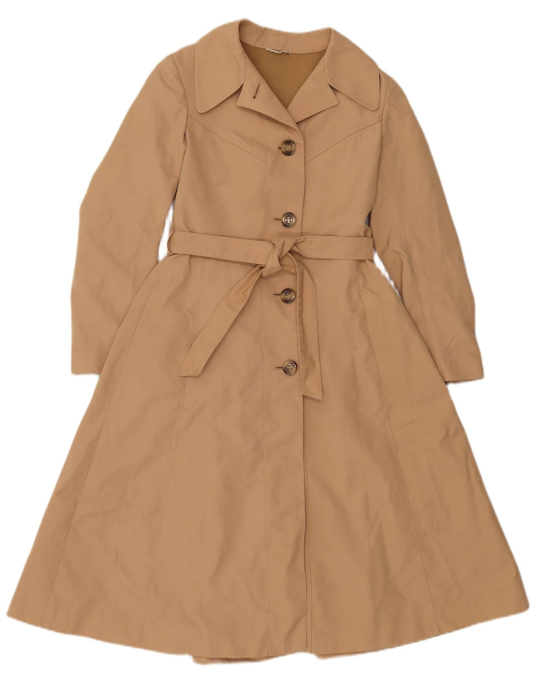 Confezioni Di Lusso Damen Trenchcoat UK 12 Medium Beige Polyester