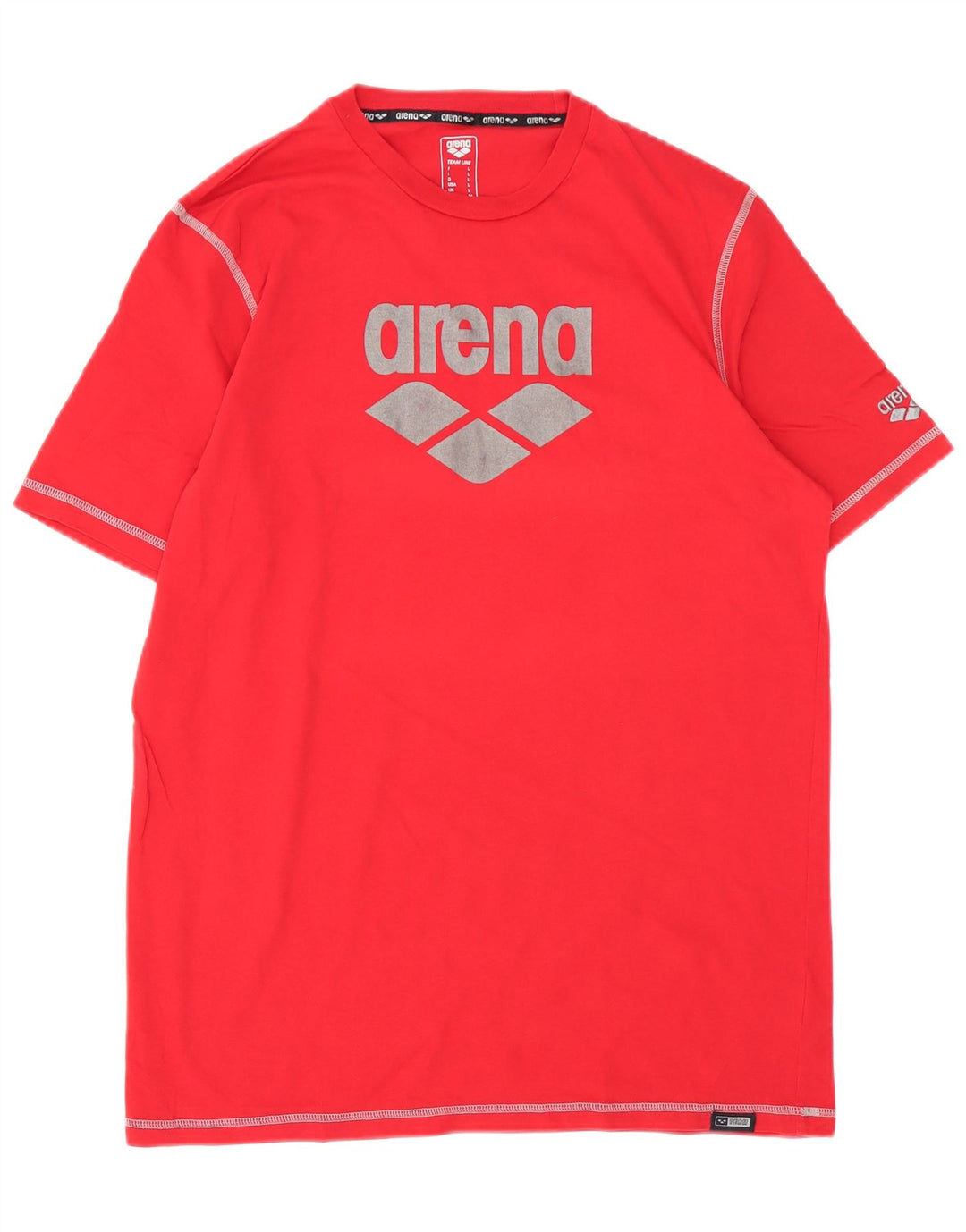 Arena Herren-T-Shirt mit Grafik, Größe L, aus roter Baumwolle