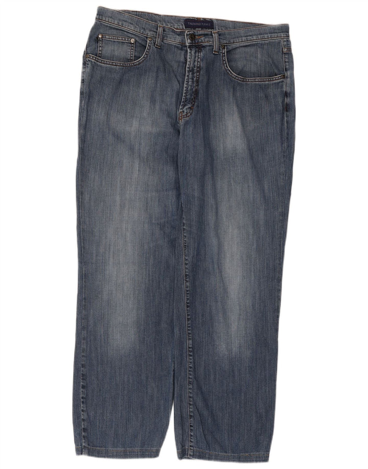 Trussardi Herren Straight Jeans W38 L30 Blau