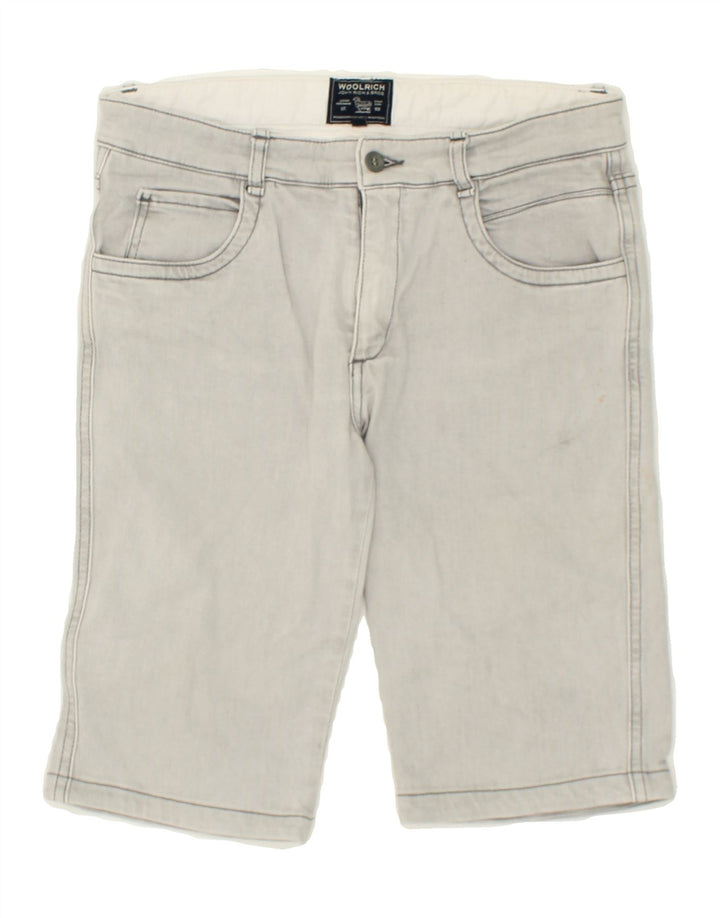 WOOLRICH Boys Denim Shorts 11-12 Years W28 Grey Vintage Woolrich and Second-Hand Woolrich from Messina Hembry 