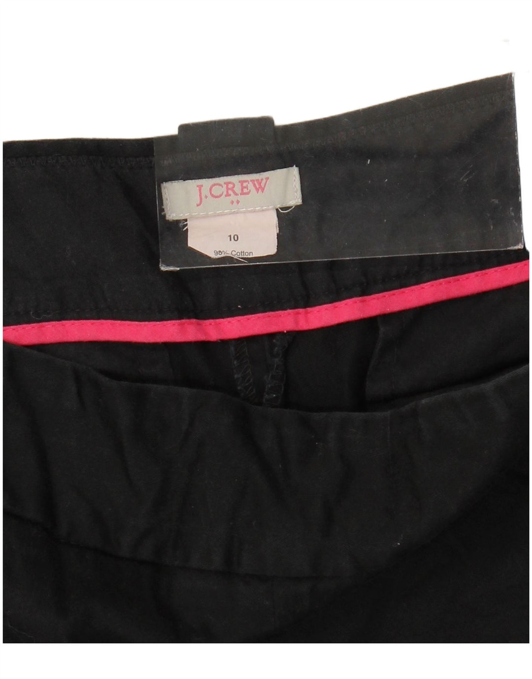 J. CREW Damen Chinoshorts US 10 Large W34 Schwarze Baumwolle