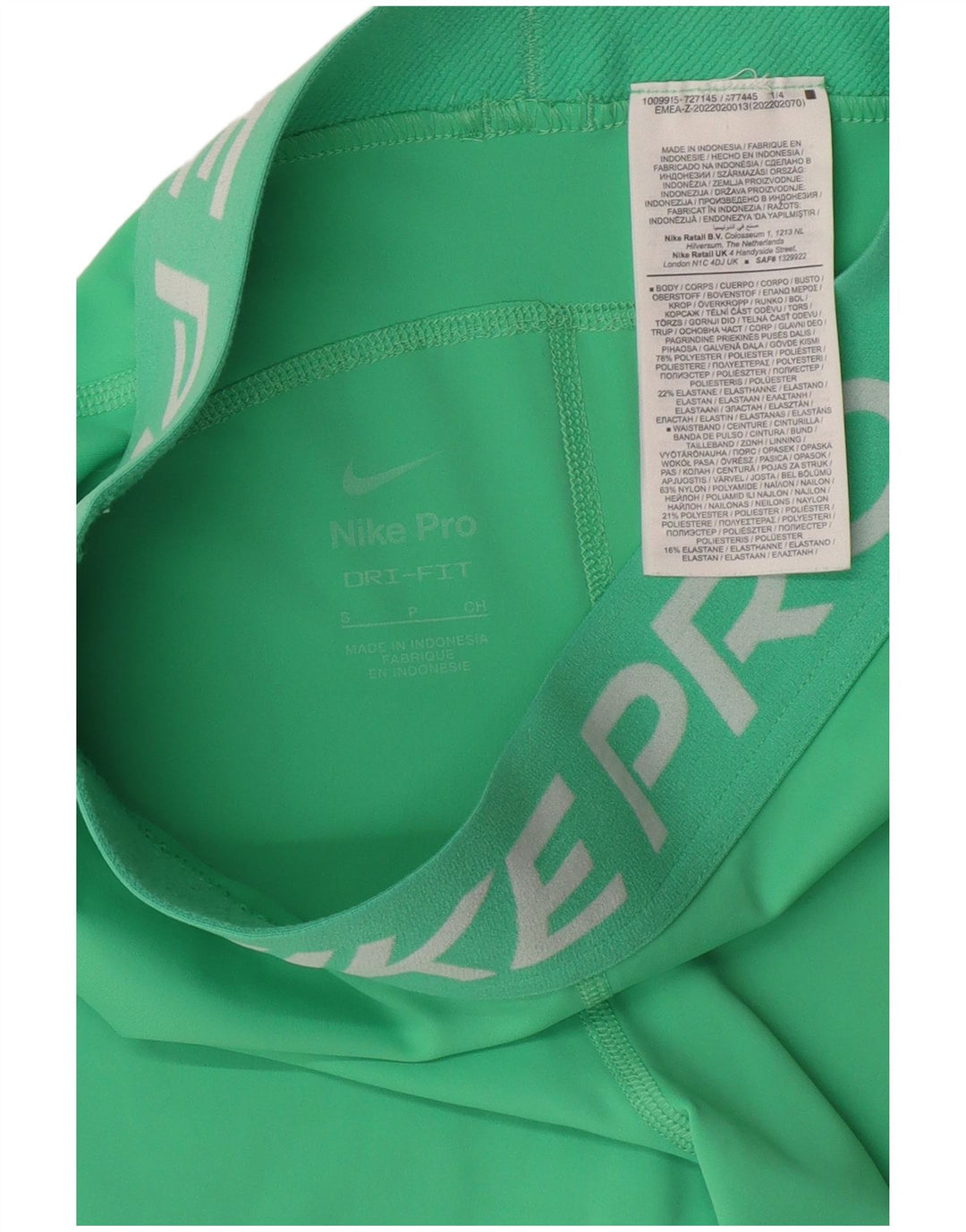 NIKE Damen Dri Fit Graphic Sport Shorts UK 8 Small Grün Polyester