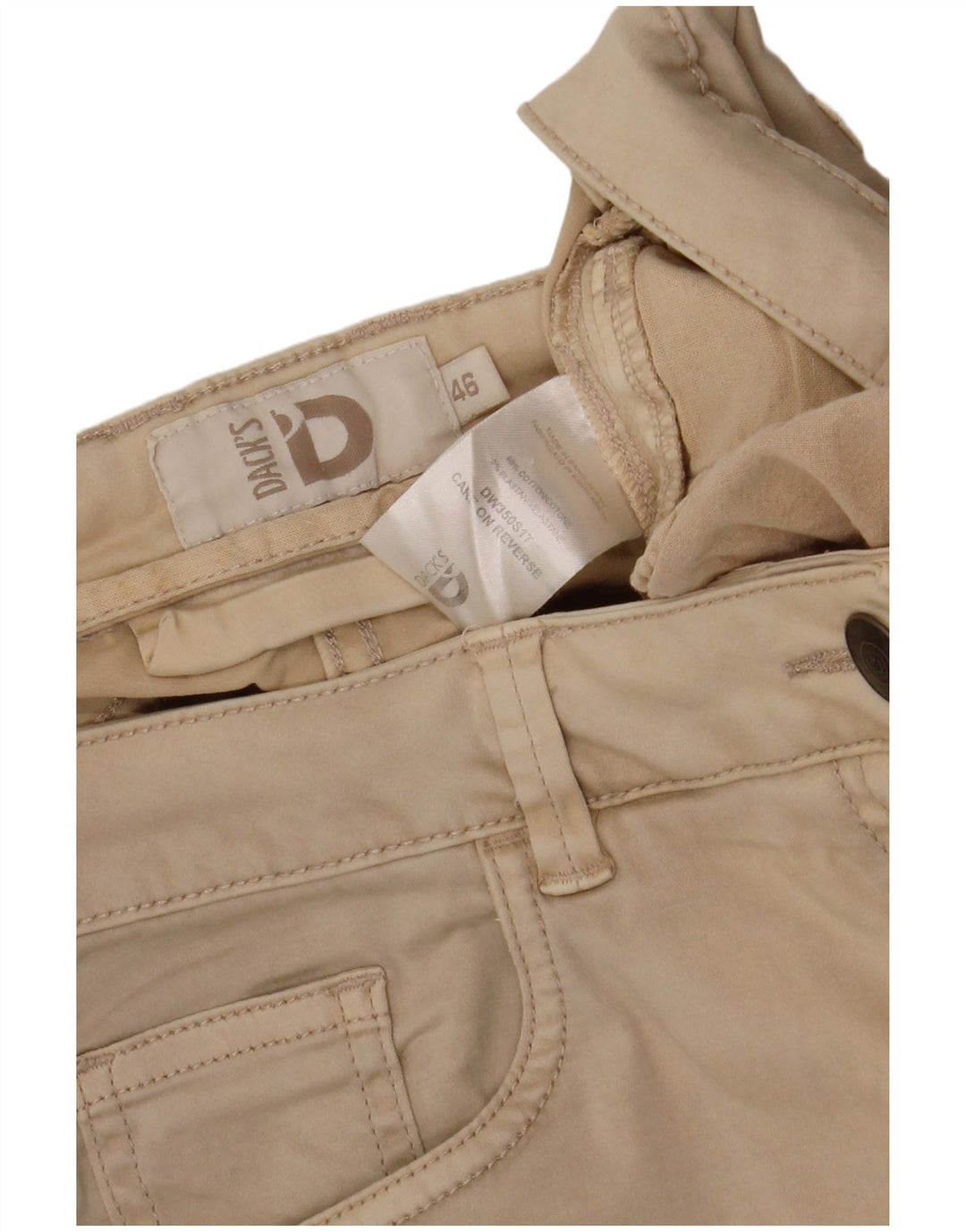 DACK'S Damen-Freizeitshorts IT 46 Large W32 Beige Baumwolle