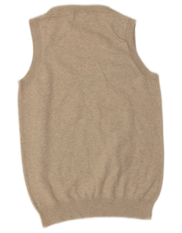 Zara Damen Weste Tank Top UK 12 Medium Beige Flecked