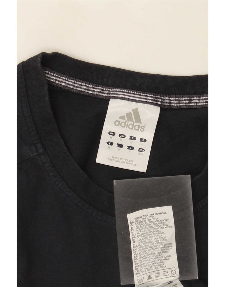 Adidas Herren-T-Shirt mit Grafik, mittelgroß, marineblau, Baumwolle