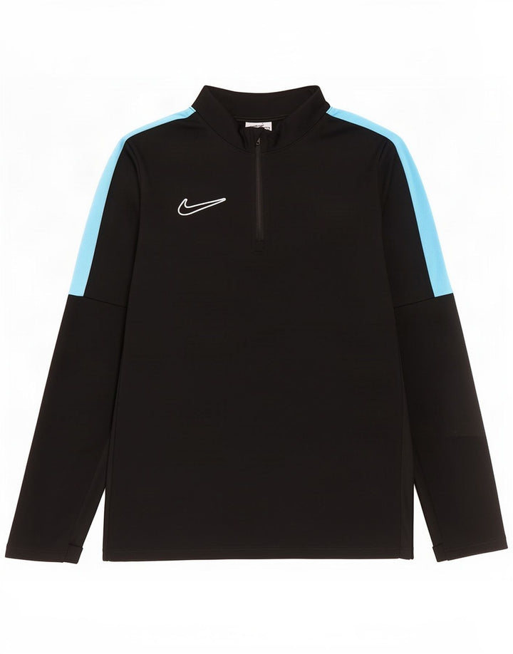 Nike Dri Fit Pullover-Trainingsanzugoberteil für Jungen, 11–12 Jahre, Schwarz, Farbblock