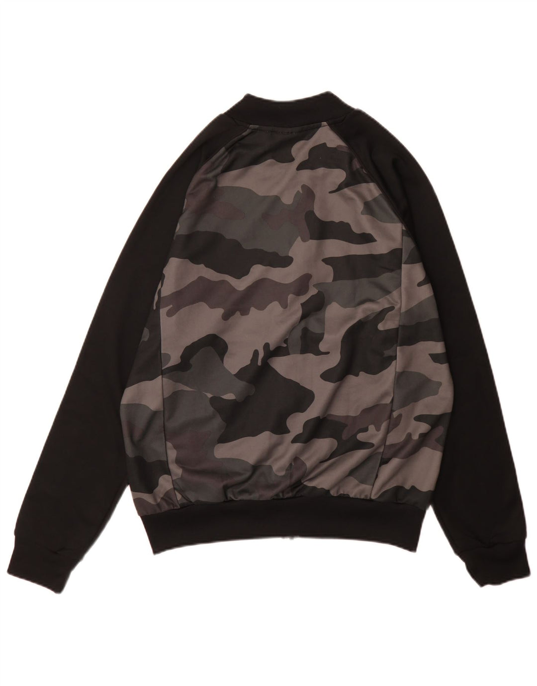 Adidas Herren-Trainingsanzug, Top-Jacke, Mittelgrau, Camouflage, Polyester, Sport