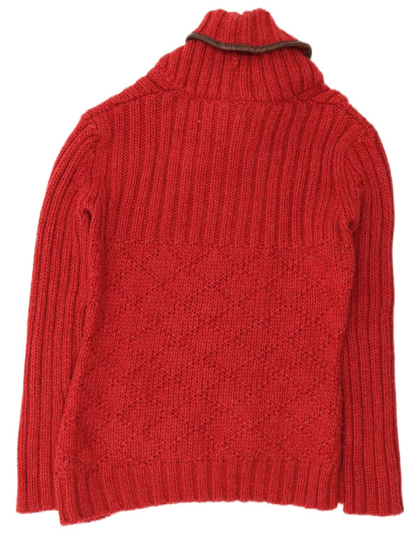 Napapijri Damen-Pullover mit Schalkragen, Gr. 18, XL, Rot, Acryl