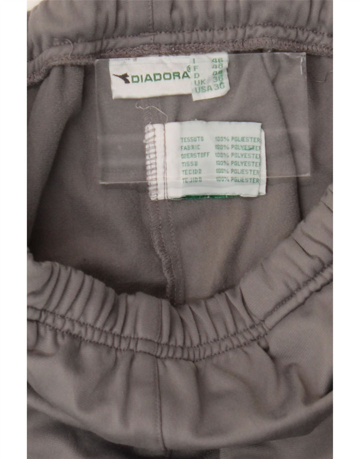 Diadora Herren-Trainingshose, großes graues Polyester
