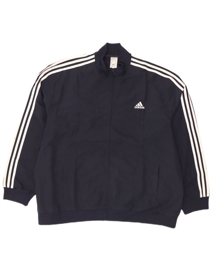 Adidas Herren Trainingsanzug Top Jacke 2XL Marineblau Polyester