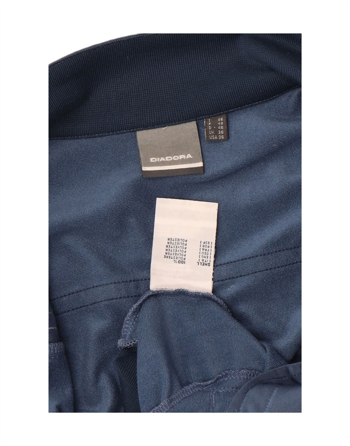 Diadora Herren-Trainingsanzug-Top-Jacke, UK 36, S, blau, Colourblock-Polyester