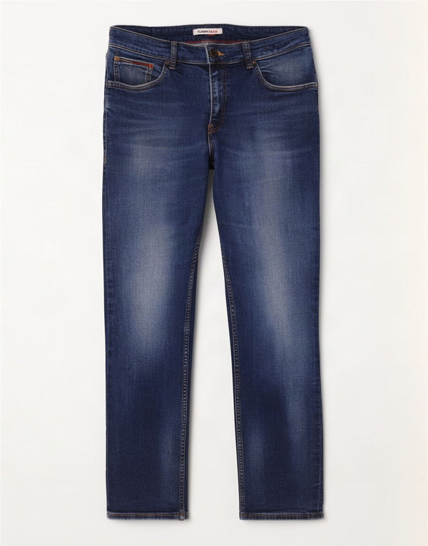 Tommy Hilfiger Mens Distressed Slim Jeans W34 L30 Navy Blue Cotton