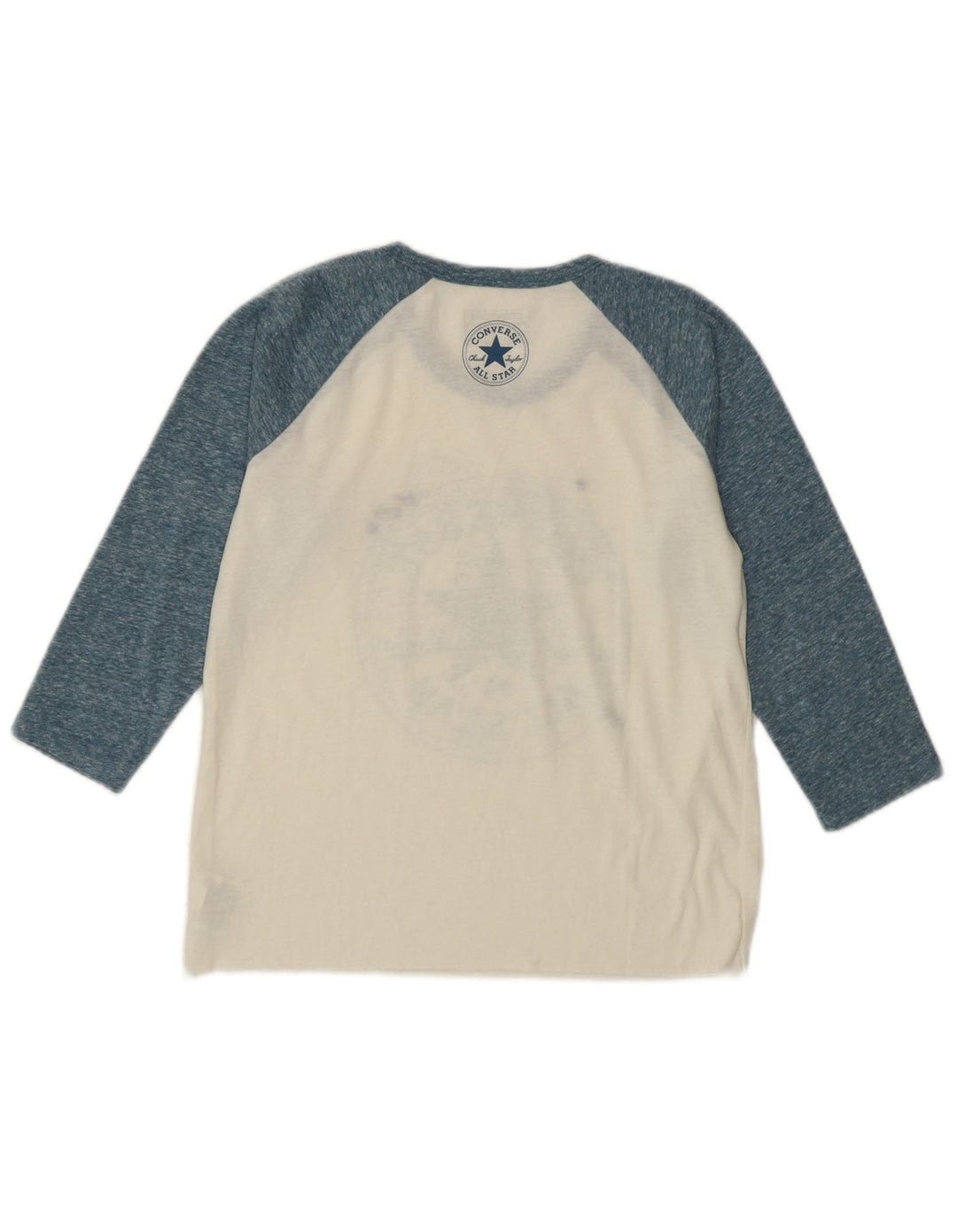 CONVERSE Damen Chuck Taylor Graphic Top 3/4 Ärmel UK 6 XS Weiß