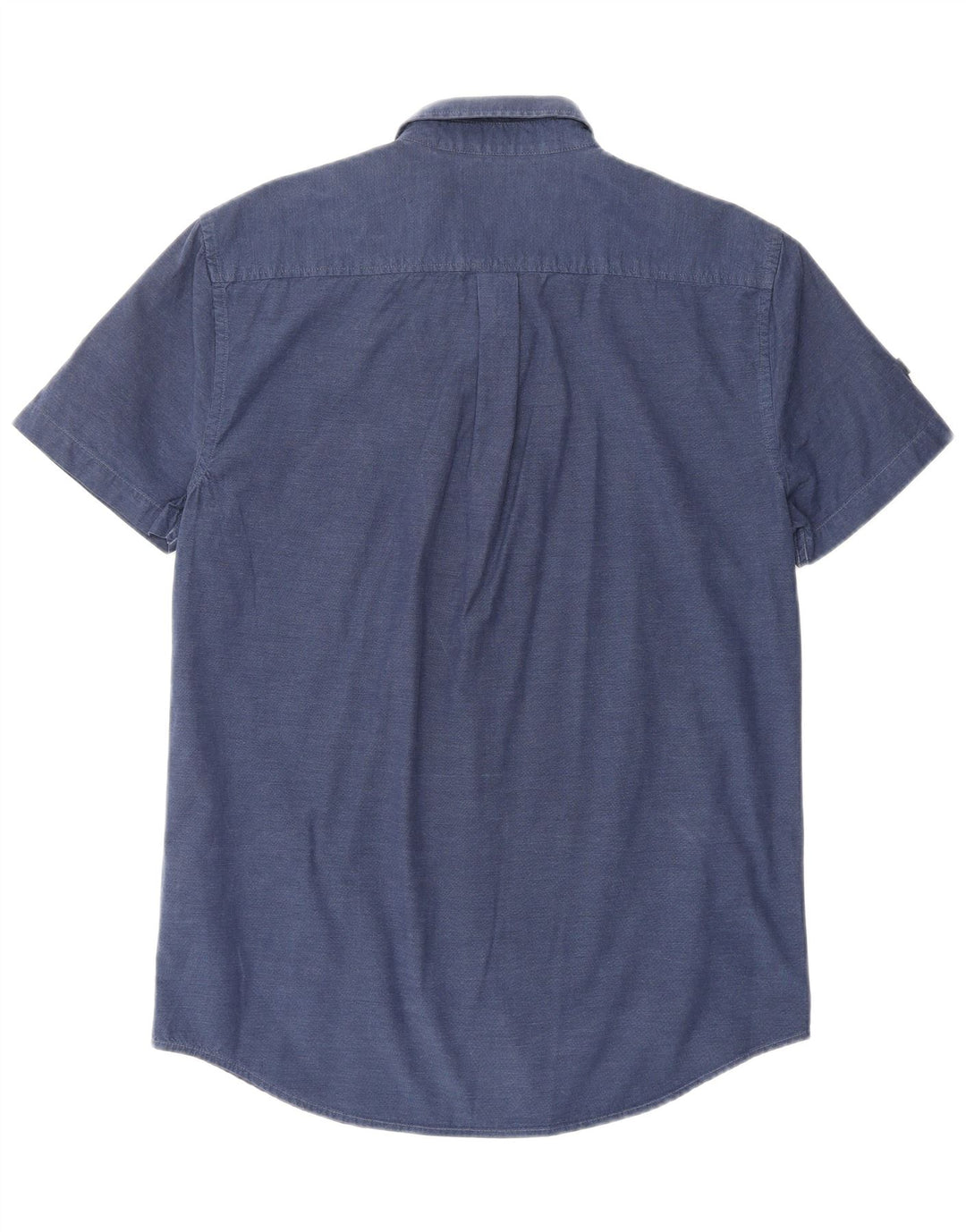 SUPERDRY Herren-Kurzarmhemd mit normaler Passform, mittelmarineblaue Baumwolle