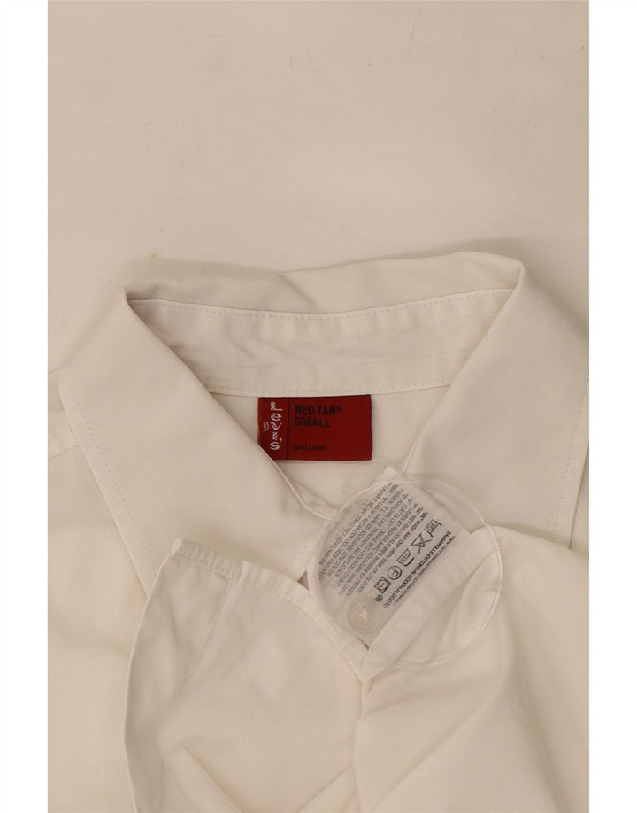 Levi's Herren-Kurzarmhemd, Größe S, weiße Baumwolle