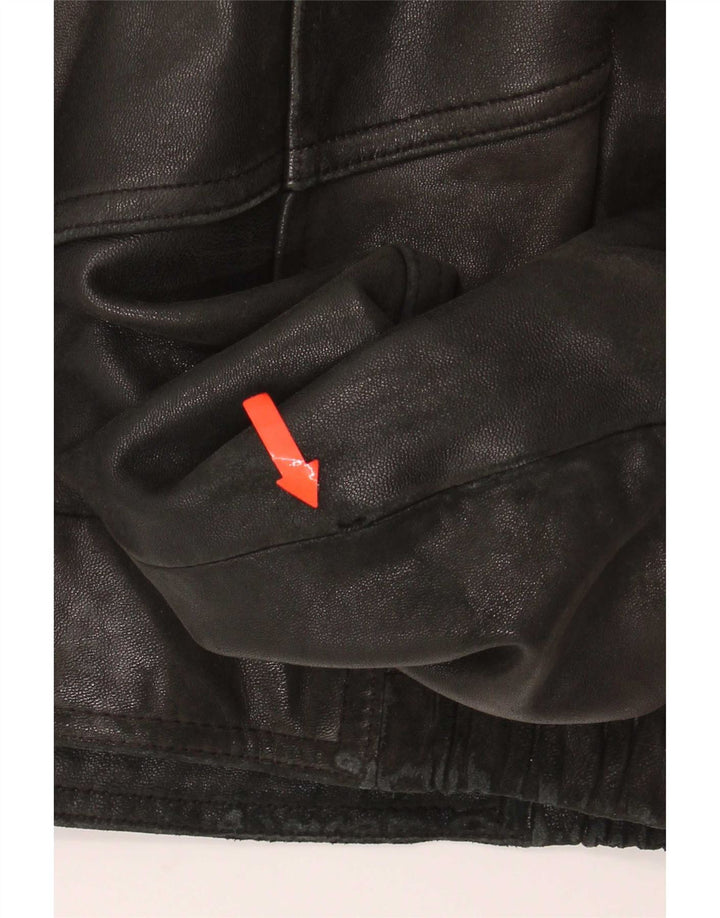 Itallo Herren Lederjacke UK 40 Large Schwarz