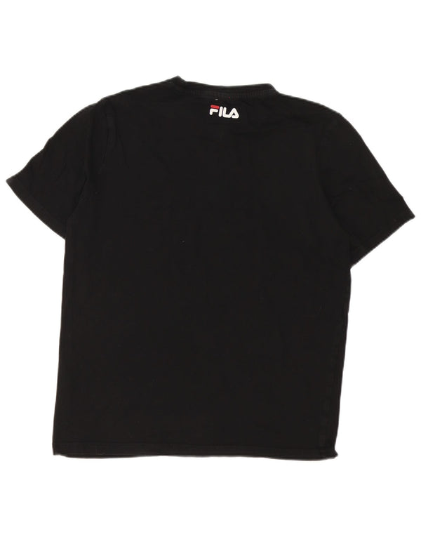 Fila Herren Grafik T-Shirt Top XS Schwarz Baumwolle