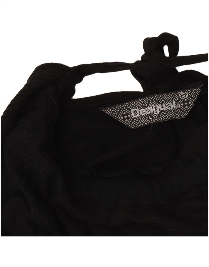 Desigual Damen Grafik-Tunika-Top, kleiner schwarzer Schmetterling