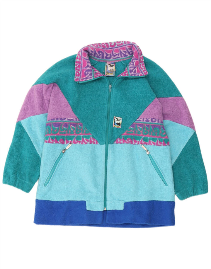 SALEWA Herren-Fleecejacke, UK 40, groß, mehrfarbig, Colourblock-Polyester