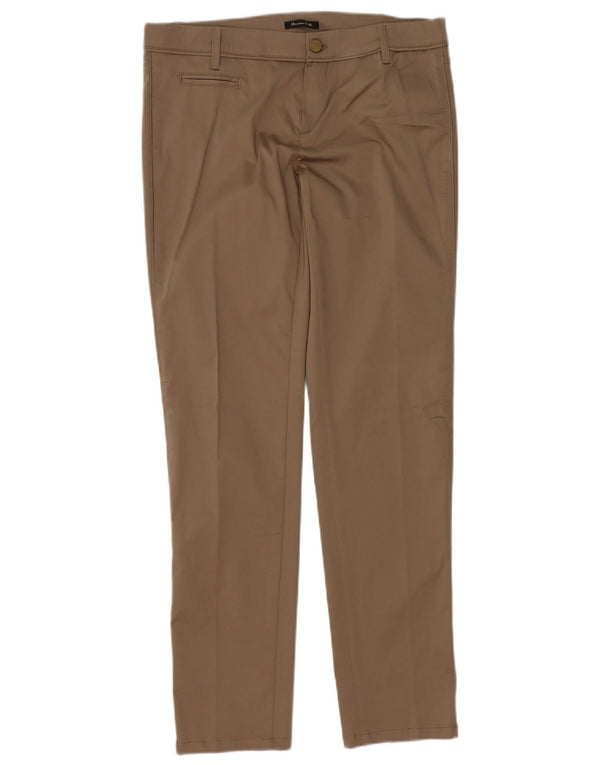 Massimo Dutti Damen Slim Freizeithose EU 40 Medium W30 L32 Braun Baumwolle