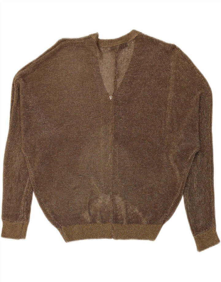 Durchsichtiger Damen-Cardigan von Zara, Gr. 14, Mittelgold meliert