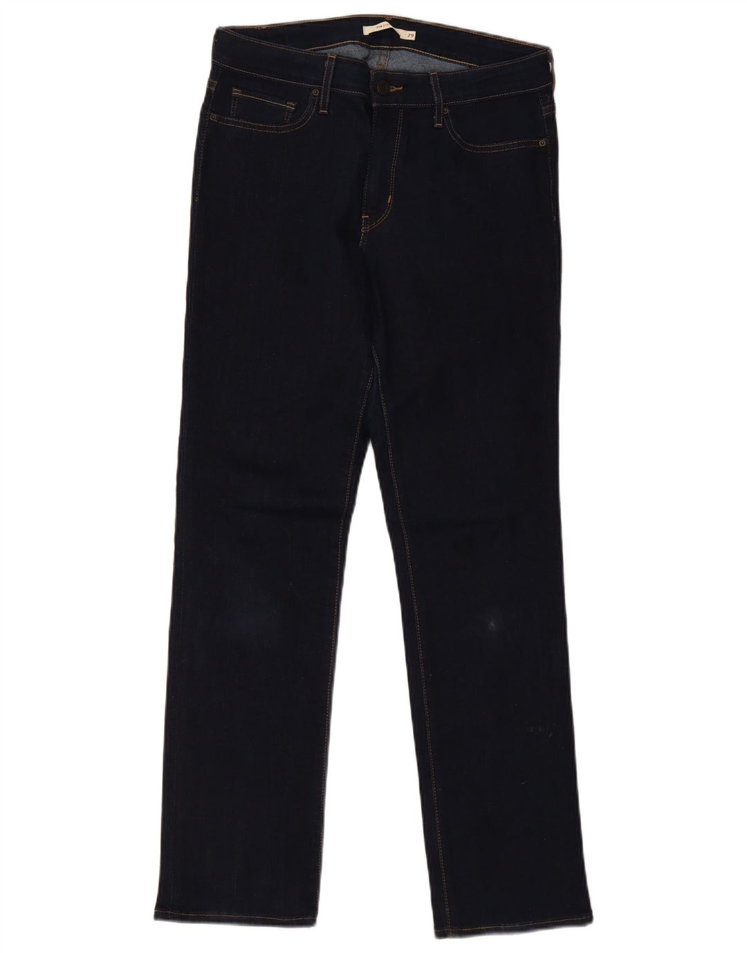 Levi's Damen 714 Straight Jeans W29 L31 Marineblaue Baumwolle