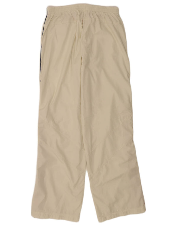 Adidas Damen gerade wasserdichte Hose UK 12 Medium W30 L32 Off White