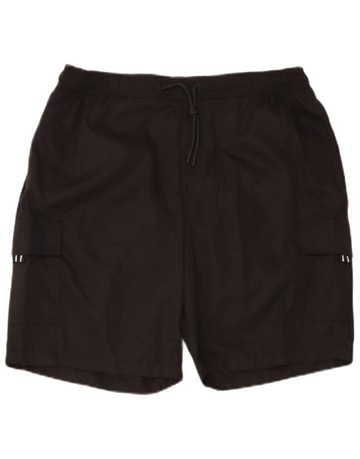 Marks & Spencer Herren Cargo-Badeshorts Mittelschwarzes Polyester